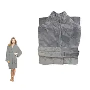 190GSM Ultra Soft Plush Fleece Bath Robe (Grey, Dusty Rose, Lilac)
