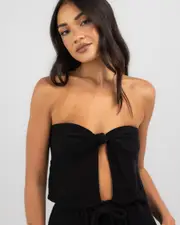 [Mooloola] Mooloola Women's Laguna Tube Top in Black 0 Black