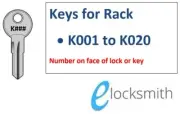 Key to your key code number Fits Buzzrack Bike Rack K001 to K020