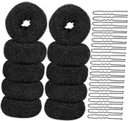 SHERCHPRY 1 Set Donut Bun Maker Kit Easy Use Hair Bun Shaper with Donuts Shaped Clips for Women and Strong Hair Accessories for Effortless Hairstyles
