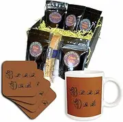 3dRose cgb_17276_1 Best Dad Football Text-Coffee Gift Basket, Multicolor