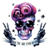 Sublimation Print Day You Deserve Skull Ready To Press Heat Transfer