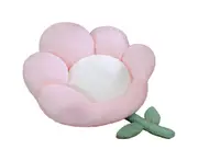 Seat Mat Detachable Extra-soft Texture Thickened Flower Shape Sitting Chair Seat Mat for Floor-Pink