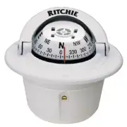 Ritchie Explorer Flush Mt. Compass 6"L With Quick Push-Button Removal in White