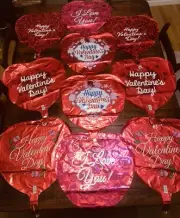 NEW 10pk Valentine's Mylar Balloons