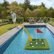 Floating Golf Green Pool Golf Turf Mat Set Pool/Water/Outdoor Golf Putting Mats