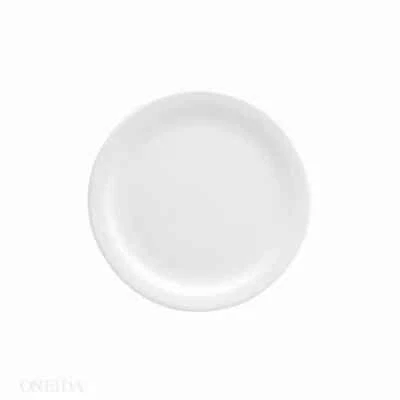 Oneida F9000000139 Buffalo Cream White 9" Narrow Rim Porcelain Plate - 2 Doz
