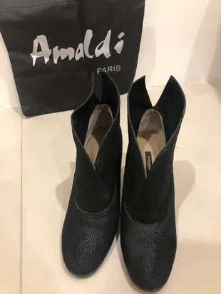 amaldi amiliana 手工真皮 高跟 踝靴 23