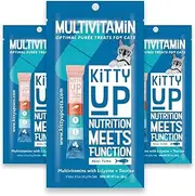 Kitty Up - Lick treats for indoor cats: multivitamin puree treats with real tuna, lysine, taurine and
