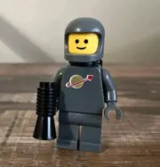 **NEW** 100% LEGO Classic Dark Gray Space Man Decaled Minifigure