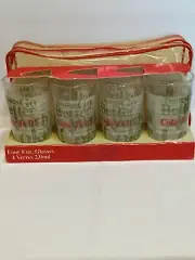 4- 8 ounce Coca Cola Glasses Orginal Packaging "Things Go Better With Coke"
