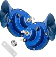 Yourkar 2 PCS Loud Car Horn, 12V Waterproof Snail Electric Horn, 300DB High Tone Horns Replaces for Cars, SUVs, Trucks, Motorcycles, Electric Cars, Universal Car Accessories (Blue)