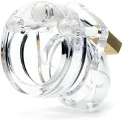 Mini-Me Chastity Cage, 3.2 cm Length, Clear Polycarbonate, Medical Grade Onahole Voyeur Vengeance Dirty Sissy Sex Toys Sex Toy Chastity Cage Penis Cages Chastity Cbt Ball Crusher Bondage Kit Bdsm Porn Taboo