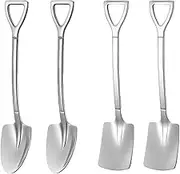 Tablespoons 304 Stainless Steel Net Red Shovel Spoon Creative Cute Small Spoon Household Watermelon Artifact Special Shovel Spoon 4pcs Serving Spoon (Color : C)