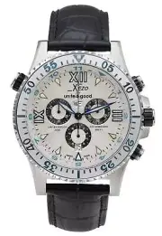 Xezo Air Commando Swiss Made Quartz Watch. 200 Meters WR. Black Leather Band
