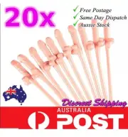 20 Skin Color Hens Party Night Willy Dick Straw Penis Ducky Straws Bachelorette