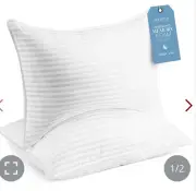 Beckham Hotel Standard Memory Foam (Adjustable Fill) Bed pillows Set 2 - Cooling