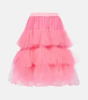[Simone Rocha] Simone Rocha Ruffled tulle miniskirt AU 12 pink