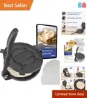 Cast Iron 8'' Tortilla Press for Easy Roti, Tacos & More - Oil Paper Included