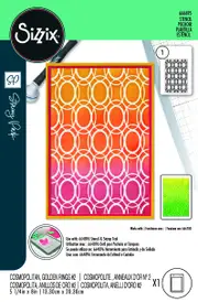 Sizzix A6 Stencil 1PK - Cosmopolitan, Golden Rings #2 by Stacey Park