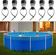 Pack of 6 Solar Pond Lighting, Pool Lighting, Solar Fence Light, Pool Lights Underwater, Colour LED Pool Lighting for Pool Garden Decoration, Fence, Stairs, Patio, Yard, Courtyard Fence