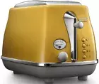 Delonghi - Icona Capitals 2 Slice Toaster - Yellow