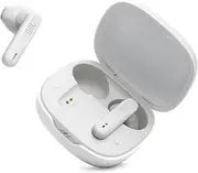 JBL Wave Flex, JBL Deep Bass Sound, Comfortable fit, Up to 32 (8h + 24h) total hours of battery life with speed charging, Stay aware of your surrounding, Hands-free calls with VoiceAware, White