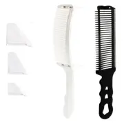2x/Set Barbers Combs Curved Positioning Combs Hairdressing Comb for Hair Cutting