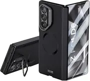 Case for Samsung Galaxy Z Fold6, Shock and Drop Resistant, Lens and Hinge Protection, Built-in Screen Protector and Stand (for Galaxy Z Fold6,Black)