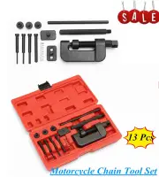 Motorcycle Bike Drive Chain Remover Breaker & Link Riveter Roller Cutter Toolbox