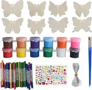 Wind Chimes Making Kit, Butterfly Painted Wind Chime Pendant Craft Set, Handmade Butterfly Wind Chimes Making Supplies for Wonderful Sound