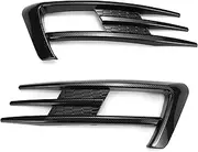 2 Pcs Front Fog Light Grille Grill Compatible For VW Golf MK7 GT-I 2014 2015 2016 2017 Fog Lamp Lower Bumper Grill(Carbon Fiber Look)