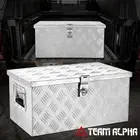Silver Aluminum Trailer Pickup Truck Bed Tool Storage Box 18"L w/ Keys & Handles