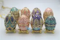 在飛比找樂天市場購物網優惠-俄羅斯復活節彩蛋錫金屬工藝品多彩色小彩蛋擺件家居飾品柜臺擺設