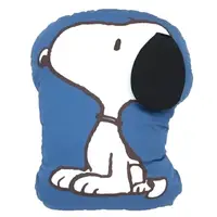 在飛比找樂天市場購物網優惠-小禮堂 Snoopy 涼感造型抱枕 (藍側坐)