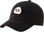 [SJTJSPX] Baseball Cap Children's Baseball Cap Sun Protection Summer Hat Boys Girls Baseball Cap Adjustable Snapback Hat Embroidery Panda Baseball Cap Outdoor Sports Toddler Hat for Running Golf School
