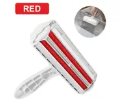 Red Pet Hair Remover Roller Dog Cat Fur Self-Cleaning Removal Lint Brush Sofa Carpet