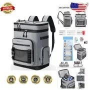 Lightweight Insulated Cooler Backpack with Multiple Compartments - 48 Can Fit