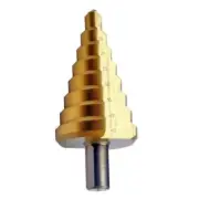 8 Step Spiral Groove Conical Cone Drill 10-45mm Titanium HSS Bit Hole Cutter New