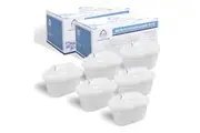 6 Crystal Pure Water Filter for Brita Maxtra/Mavea,Marella,Aluna/Navelia Frosted Tassimo Jug Pitcher 2.4L 3.5L Refill Replacement Cartridge