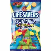Gummi Savers Lifesavers Gummies Collisions Assorted Flavors, 7 oz [12-Bags]