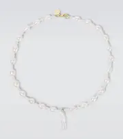 [Simone Rocha] Simone Rocha Staccato pearls and faux pearls pendant necklace One Size white