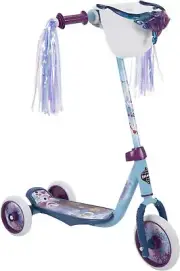 Huffy 78919 Frozen 2 Girl Scooter for Kids, Elsa & Anna Blue/White