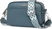 [ABOUME] Women's Crossbody Bag, Genuine Leather Shoulder Bag, Women's Mobile Phone Case for Hanging, Modern Bags with Wide Shoulder Strap