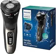 Philips Norelco Shaver 3600 Series, Wet and Dry Electric Shaver, P-Cap, Travel Pouch, Ash Gold, Model S3242/90