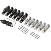 6Pack Alloy+Copper Single Roller 3-8 String Bridge For Guitar Cigar Box Banjo b