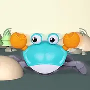 Infrared Induction Crab Crawling Toy with with Music Light Effect Electric Crab Moving Toy USB Rechargeable Crab Toy with Sensor Obstacle Avoidance Function for Boys Girls Ages 18 Months+ (Green)