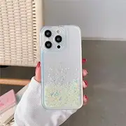 Luminous Luxury Sand Phone Case for iPhone11 12 14 Pro 14 Plus Glow Gloss Liquid Glitter Quicksand Back Cover,w,for iPhone 14