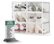 Shoe Boxes Clear Plastic Stackable,Clear Shoe 6 Shoes