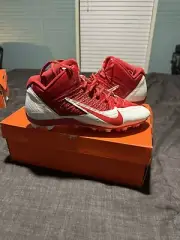 Nike Zoom Flywire Red And White Football Cleats Size 10.5